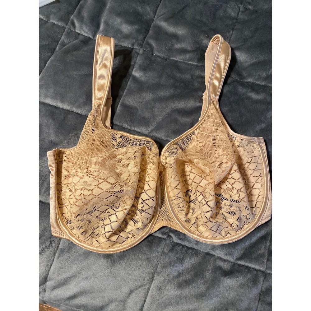 Empreinte Cassiopee Seamless Full Cup Lace Bra Nude Beige 34G Made in France
329